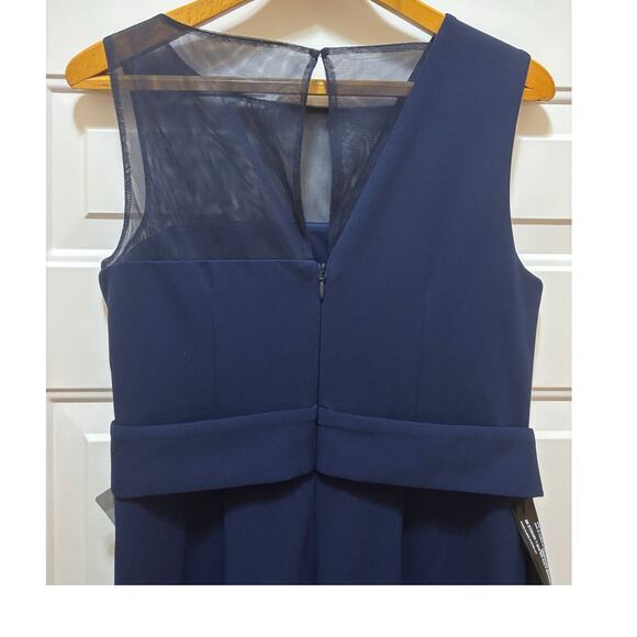 JS COLLECTIONS Womens Sleeveless Aubree Oversize Bow Jumpsuit 8 Navy 86411860 - Picture 8 of 14